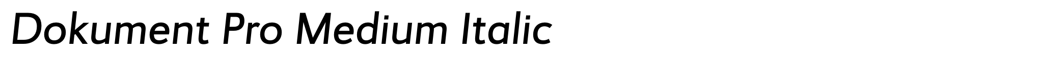 Dokument Pro Medium Italic image